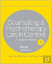 Legal Issues Across Counselling & Psychotherapy Settings