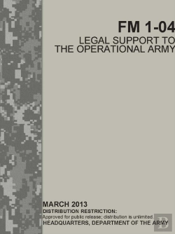 Bertrand.pt - Legal Support To The Operational Army (Fm 1-04)