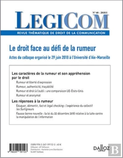 Bertrand.pt - Legicom Tome 60 : 2018/1 ; Le Droit Face Au Défi De La Rumeur