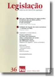 Legislação (Cadernos de Ciência de Legislação) nº 36 - Janeiro/Março de 2004