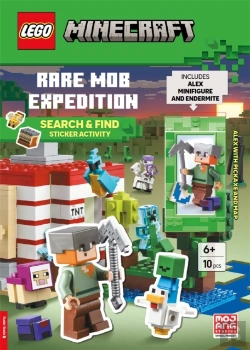 Bertrand.pt - Legoâ®  Minecraftâ„¢: Rare Mob Expedition Â€“ Search & Find Sticker Activity Book (With Alex Minifigure, Endermite, Pickaxe And Map)