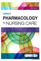 Lehne'S Pharmacology For Nursing Care