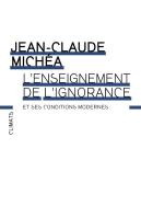 L'Enseignement De L'Ignorance Et Ses Conditions Modernes