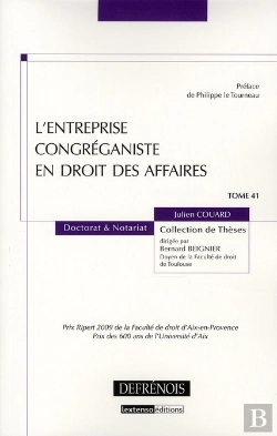 Bertrand.pt - L'Entreprise Congréganiste En Droit Des Affaires