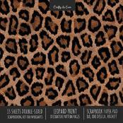 Leopard Print Scrapbook Paper Pad 8x8 Scrapbooking Kit For Cardmaking Gifts, Diy Crafts, Printmaking, Papercrafts, Decorative Pattern Pages