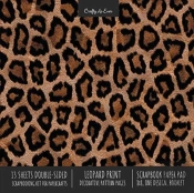 Leopard Print Scrapbook Paper Pad 8x8 Scrapbooking Kit For Cardmaking Gifts, Diy Crafts, Printmaking, Papercrafts, Decorative Pattern Pages