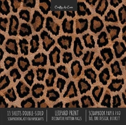 Bertrand.pt - Leopard Print Scrapbook Paper Pad 8x8 Scrapbooking Kit For Cardmaking Gifts, Diy Crafts, Printmaking, Papercrafts, Decorative Pattern Pages