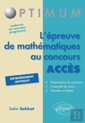 L'Épreuve De Mathématiques Au Concours Acces