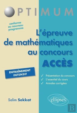 Bertrand.pt - L'Épreuve De Mathématiques Au Concours Acces
