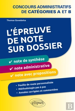Bertrand.pt - L'Épreuve De Note Sur Dossier : Note De Synthèse, Note Administrative Et Note Opérationnelle. Concours Administratifs De Catégories A Et B