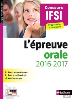 Bertrand.pt - L'Epreuve Orale 2016/2017 Concours Ifsi Preparation A L'Epreuve (Etapes Formations Sante) - 2016