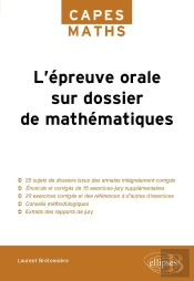 L'Épreuve Orale Sur Dossier ; Capes De Mathématiques