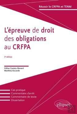 Bertrand.pt - L'Épreuves De Droit Des Obligations Au Crfpa - 3e Édition