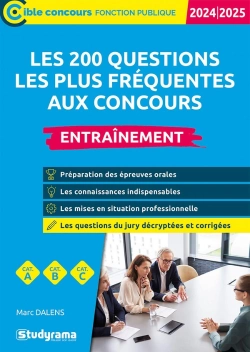 Bertrand.pt - Les 200 Questions Les Plus Fréquentes Aux Concours : Entraînement (Édition 2024/2025)