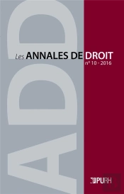 Les Annales De Droit, N  10/2016