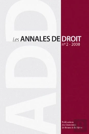 Les Annales De Droit T.2 (Édition 2008)