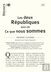 Les Deux Républiques ; Ce Que Nous Sommes