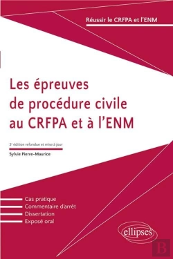 Bertrand.pt - Les Épreuves De Procédure Civile Au Crfpa Et À L'Enm (3e Éditon)