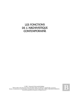 Bertrand.pt - Les Fonctions De L'Archivistique Contemporaine