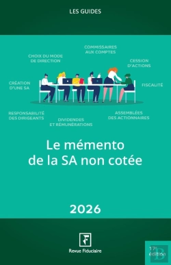 Bertrand.pt - Les Guides Rf : Le Mémento De La Sa Non Cotée (Édition 2026)