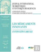 Les Medicaments Innovants-Jib Vol 29 N°2-2018 : Journal International De Bioethique Et D'Ethique Des Sciences 2-2018