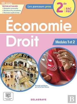 Bertrand.pt - Les Parcours Pros - Économie-Droit 2de Bac Pro (2026) - Pochette Élève