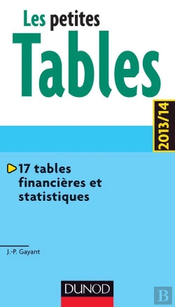 Bertrand.pt - Les Petites Tables ; 17 Tables Financières Et Statistiques (4e Édition)