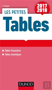 Les Petites Tables ; 17 Tables Financières Et Statistiques (6e Édition)