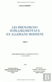 Les Phénomènes Suprasegmentaux En Allemand Moderne