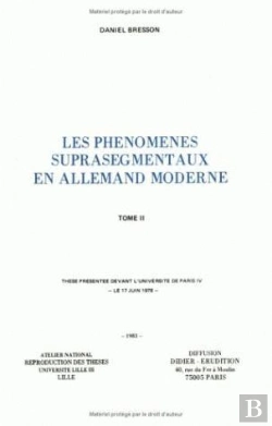 Bertrand.pt - Les Phénomènes Suprasegmentaux En Allemand Moderne