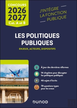 Bertrand.pt - Les Politiques Publiques : Enjeux, Acteurs, Dispositifs ; Catégories A Et B (Édition 2026/2027)