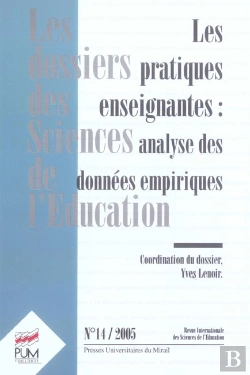 Bertrand.pt - Les Pratiques Enseignantes : Analyse Des Donnees Empiriques