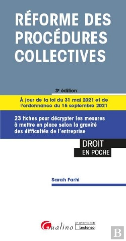 Bertrand.pt - Les Procedures Collectives, 3eme Edition - 22 Fiches Pour Decrypter Le Droit Des Entreprises En Diff