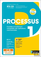 Les Processus 1 : Contrôle Et Traitement Comptable Des Opérations Commerciales ; Bts Cg ; 1re Et 2e Années ; Livre + Licence Élève (Édition 2024/2025)