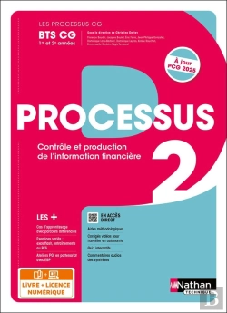 Bertrand.pt - Les Processus 2 : Contrôle Et Production De L'Information Financière ; Bts Cg ; 1re Et 2e Années ; Livre + Licence Élève (Édition 2024/2025)