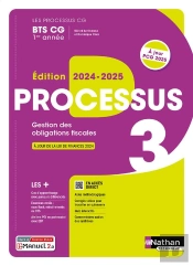 Les Processus 3 : Gestion Des Obligations Fiscales ; Bts Cg ; 1re Année ; Livre + Licence Élève (Édition 2024/2025)