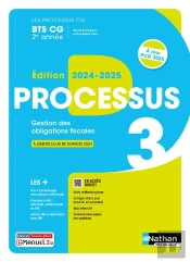 Les Processus 3 : Gestion Des Obligations Fiscales ; Bts Cg ; 2e Année ; Livre + Licence Élève (Édition 2024/2025)