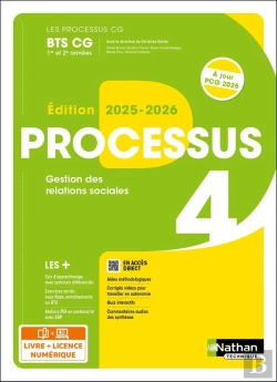 Bertrand.pt - Les Processus 4 : Gestion Des Relations Sociales ; Bts Cg ; 1re Et 2e Années ; Livre + Licence Élève (Édition 2025/2026)