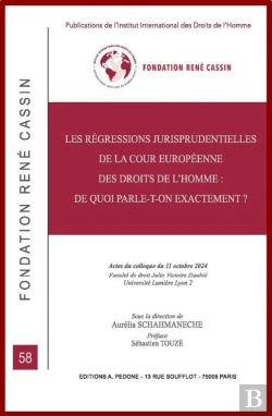 Bertrand.pt - Les Régressions Jurisprudentielles De La Cour Europénne Des Droits De L'Homme : De Quoi Parle-T-On Exactement ? Actes Du Colloque Du 11 Octobre 2024. Faculté De Droit Julie-Victoire Daubié, Universit