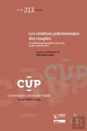 Les Relations Patrimoniales Des Couples Tome 213 : Actualités De Jurisprudence