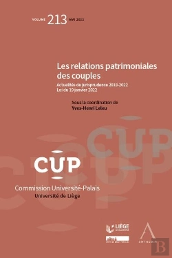 Bertrand.pt - Les Relations Patrimoniales Des Couples Tome 213 : Actualités De Jurisprudence