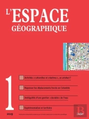 L'Espace Géographique N° 1-2019
