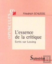 L''Essence De La Critique : Écrits Sur Lessingn° 18