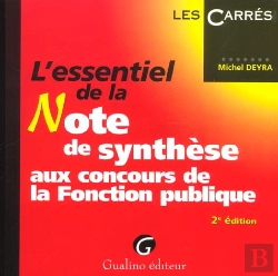 Bertrand.pt - L'Essentiel De La Note De Synthese Aux Concours De La Fonction Publique