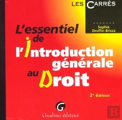 Bertrand.pt - L'Essentiel De L'Introduction Generale Au Droit ; 2e Edition