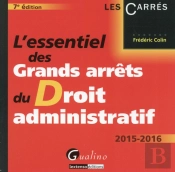 L'Essentiel Des Grands Arrêts Du Droit Administratif (Édition 2015-2016)
