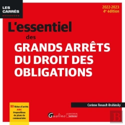 Bertrand.pt - L'Essentiel Des Grands Arrets Du Droit Des Obligations, 4eme Edition - 80 Fiches D'Arrets Analyses E