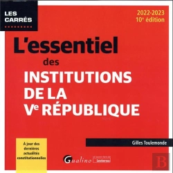 Bertrand.pt - L'Essentiel Des Institutions De La Ve Republique, 10eme Edition - A Jour Des Dernieres Actualites Co