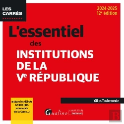 Bertrand.pt - L'Essentiel Des Institutions De La Ve Republique