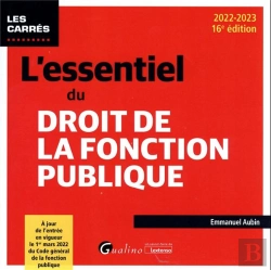 Bertrand.pt - L'Essentiel Du Droit De La Fonction Publique, 16eme Edition - A Jour De L'Entree En Vigueur Le 1er M